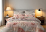 bedding mockup editable PSD file for realistic bed design